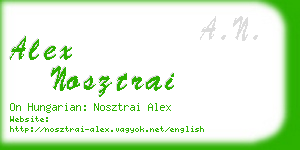 alex nosztrai business card